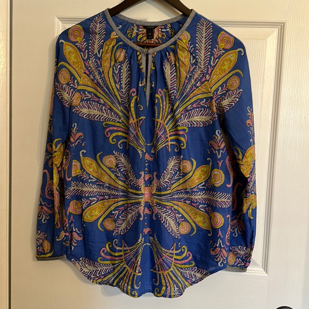 JCrew XS Beautiful cotton & silk tunic